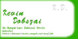 kevin dobszai business card